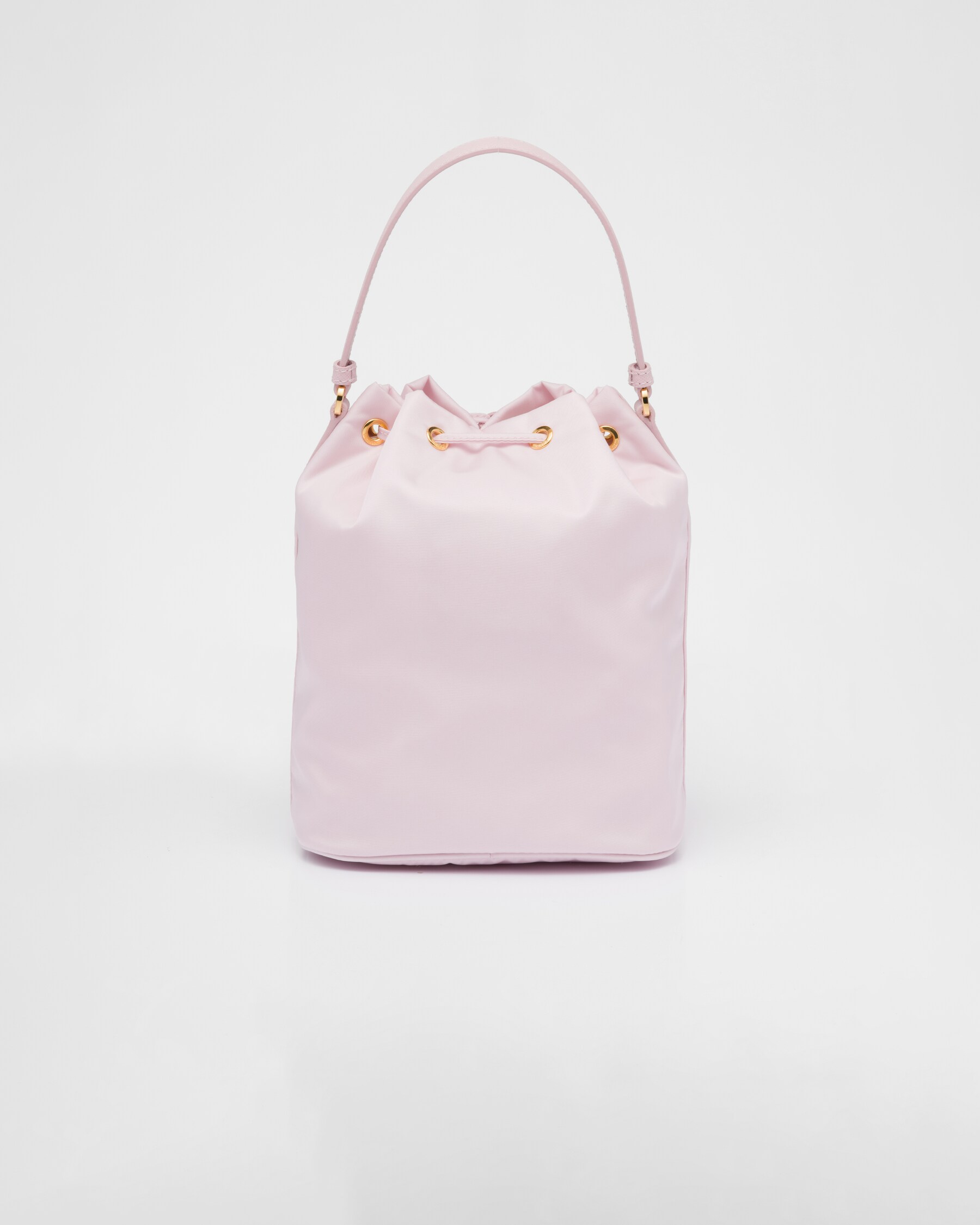 Alabaster Pink Prada Duet Renylon Bucket Shoulder Bag PRADA