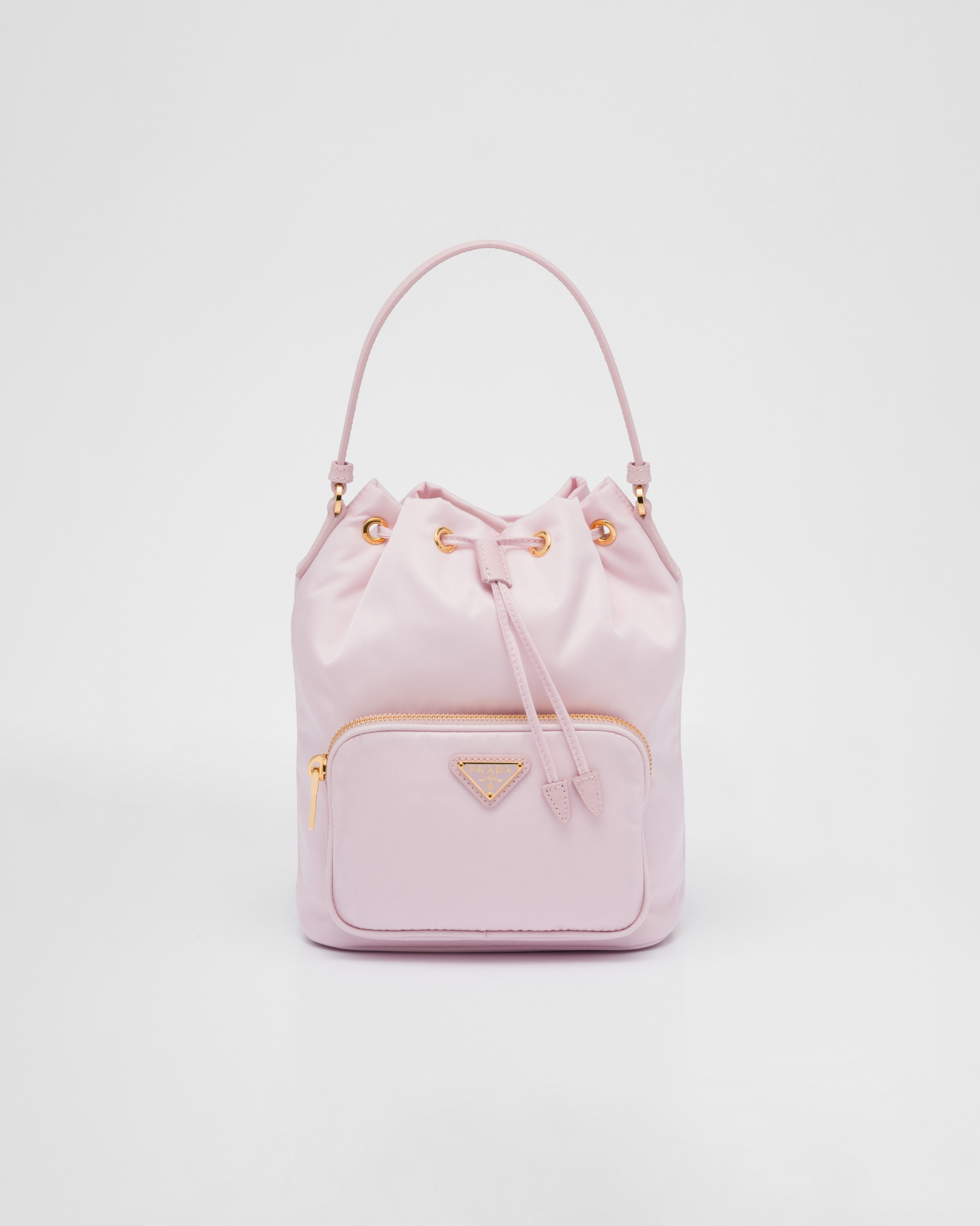 Alabaster Pink Prada Duet Re-Nylon Bucket shoulder bag | Prada