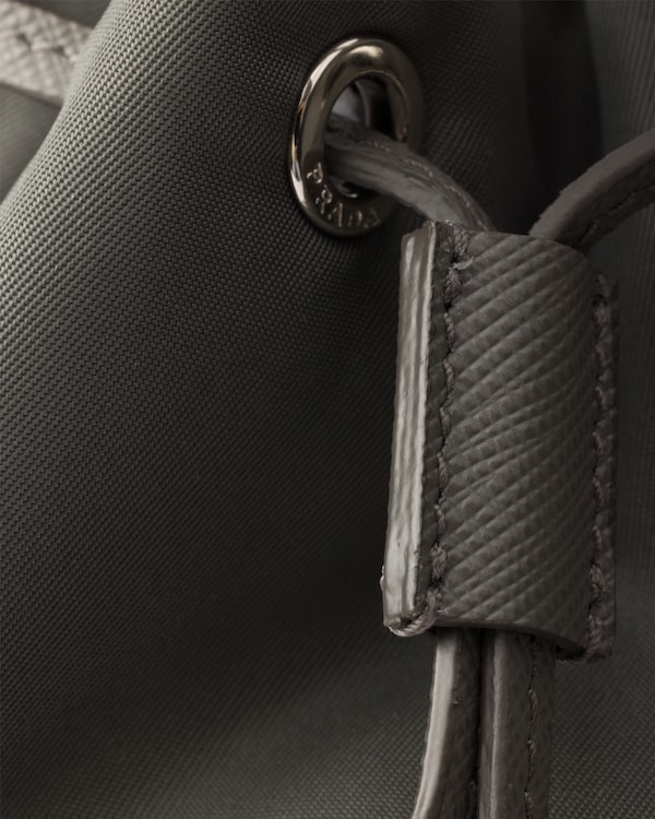 Prada Duet Re-Nylon bucket bag - Mercury Prada Duet Re-Nylon bucket bag - Mercury