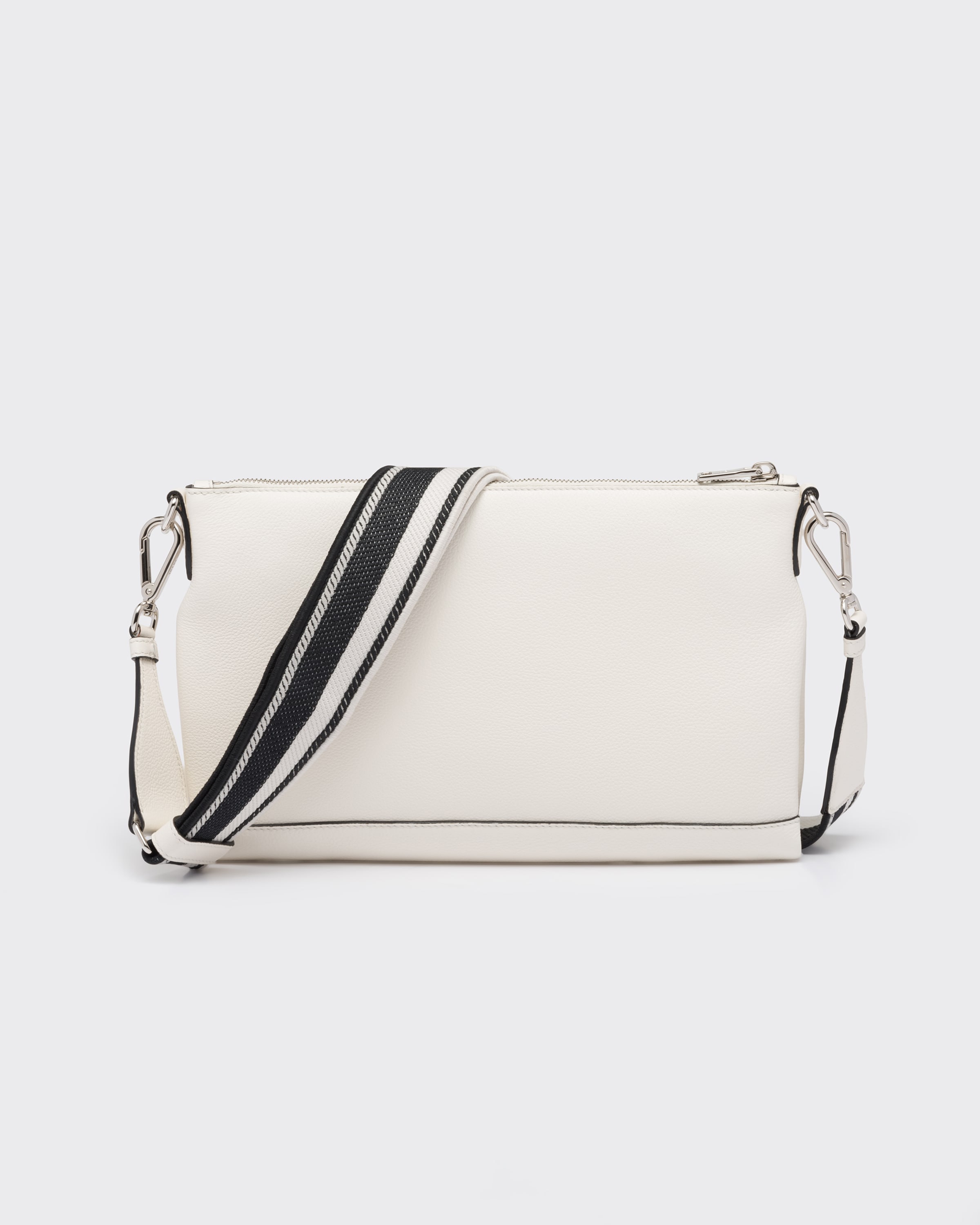 White Leather shoulder bag Prada