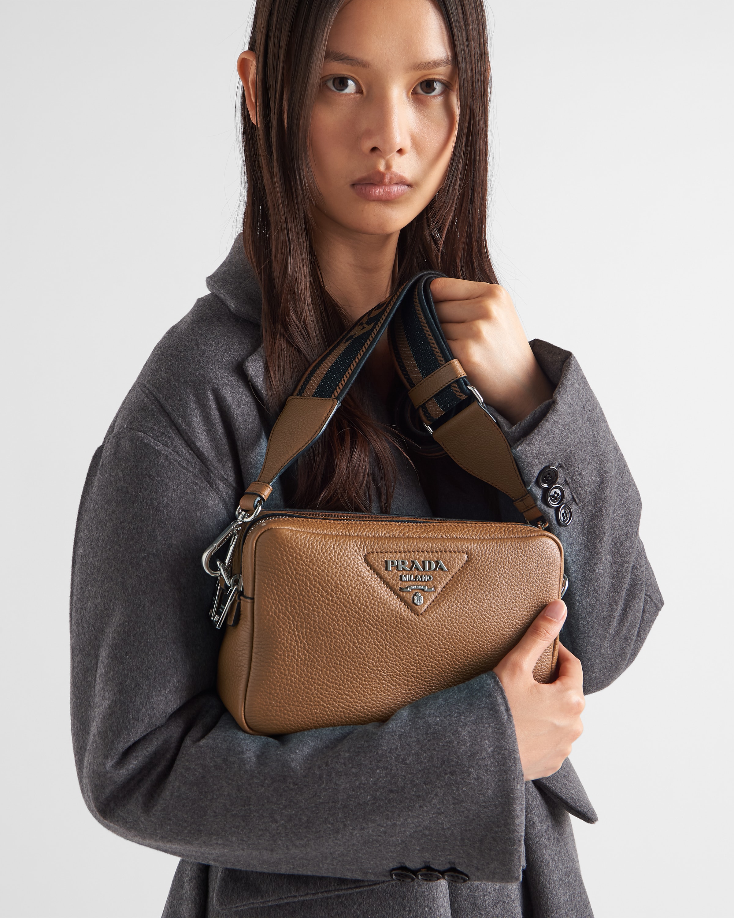 Prada caramel bag discount