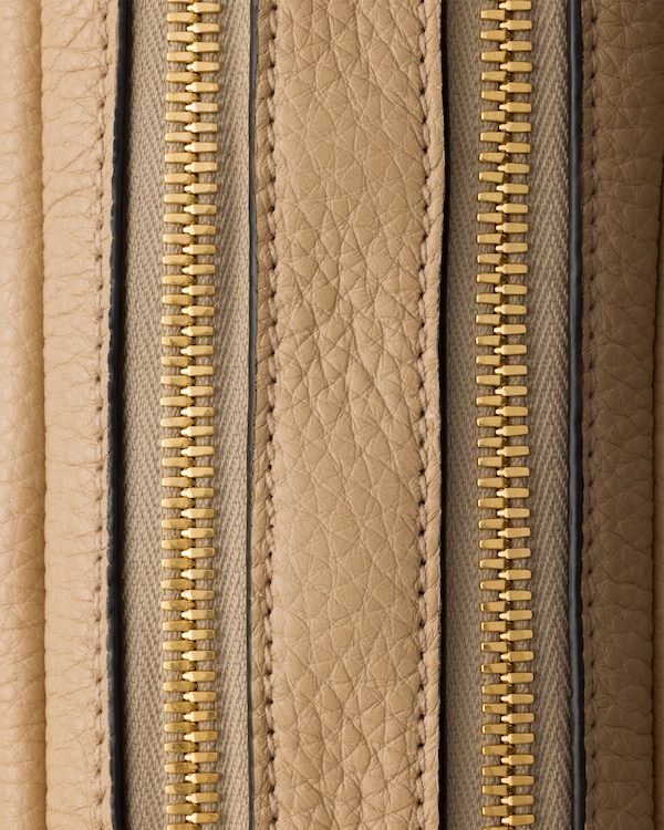 Small leather shoulder bag - Beige Sable Small leather shoulder bag - Beige Sable