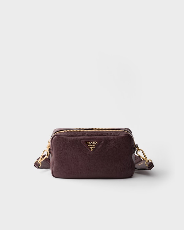 Small leather shoulder bag - Burgundy Small leather shoulder bag - Burgundy