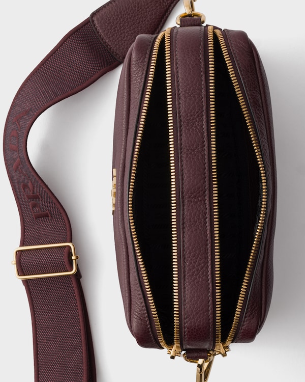 Small leather shoulder bag - Burgundy Small leather shoulder bag - Burgundy