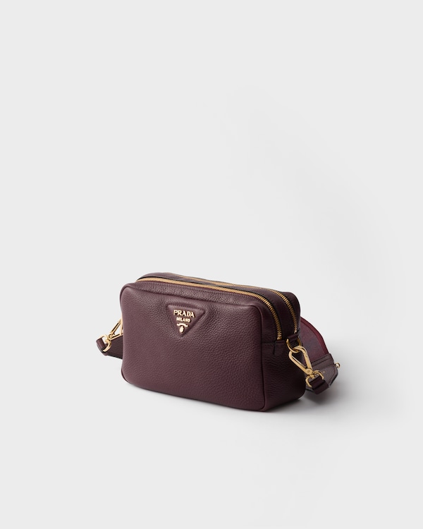 Small leather shoulder bag - Burgundy Small leather shoulder bag - Burgundy