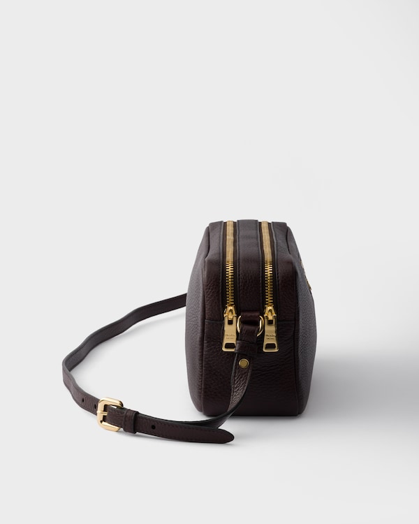 Petit sac à bandoulière en cuir - Brun Foncé Petit sac à bandoulière en cuir - Brun Foncé