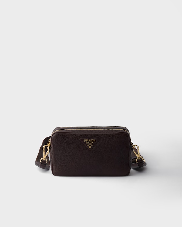 Petit sac à bandoulière en cuir - Brun Foncé Petit sac à bandoulière en cuir - Brun Foncé