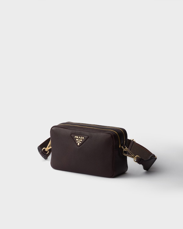 Petit sac à bandoulière en cuir - Brun Foncé Petit sac à bandoulière en cuir - Brun Foncé