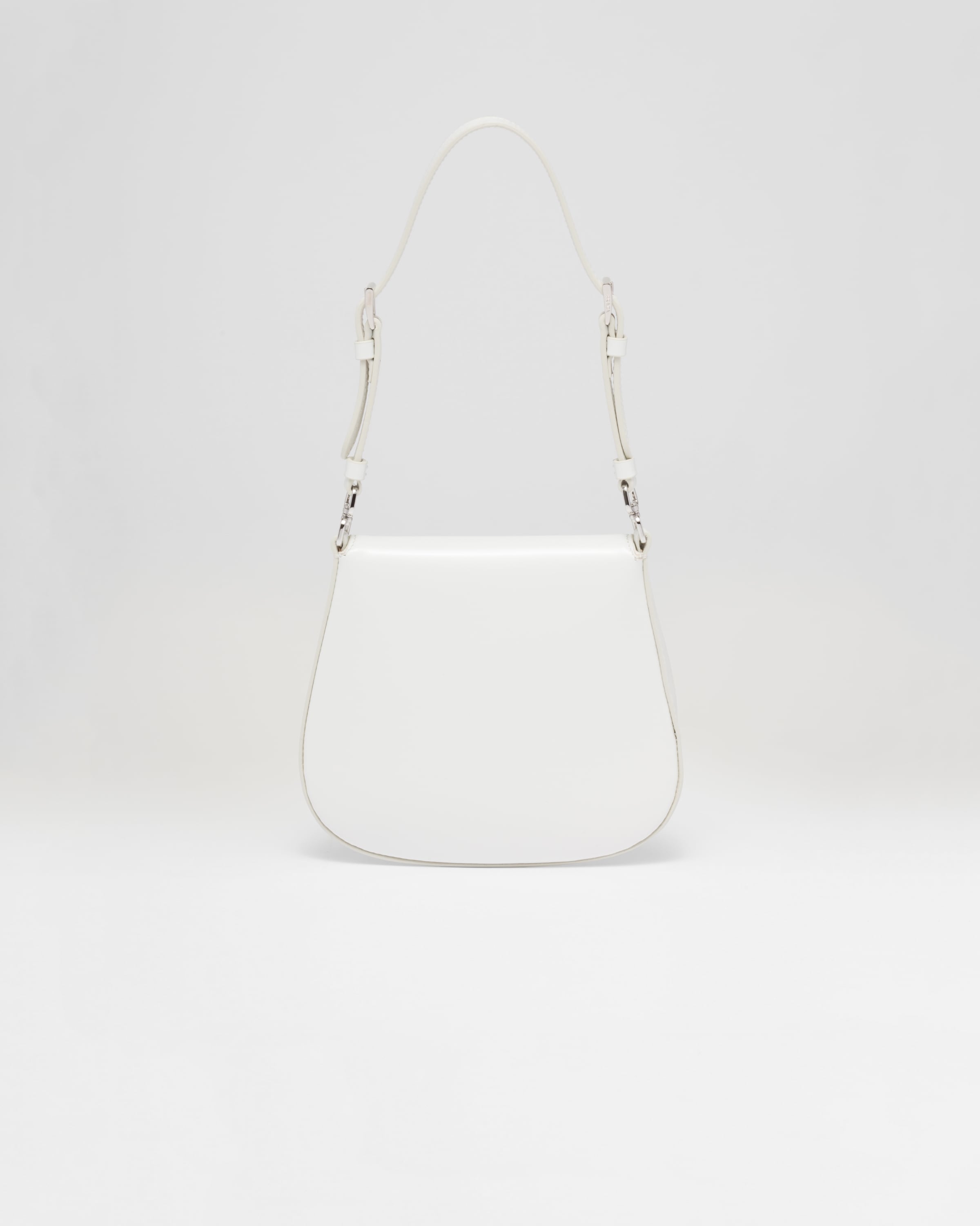 White Prada Cleo brushed leather mini bag | Prada