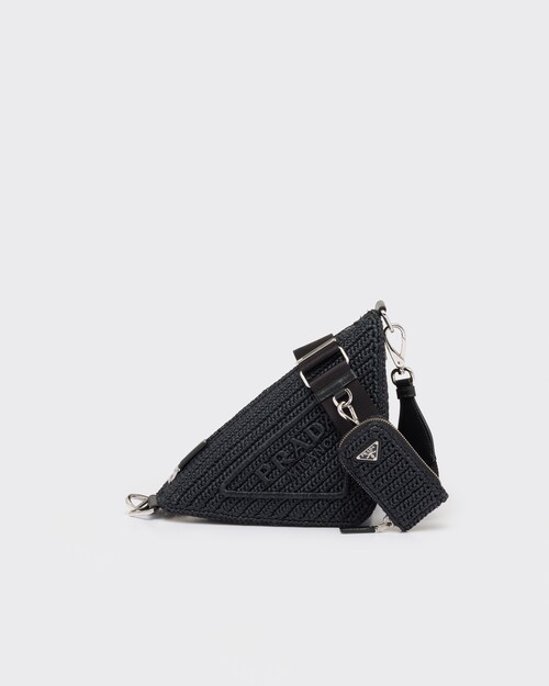 Black Raffia Prada Triangle bag | Prada