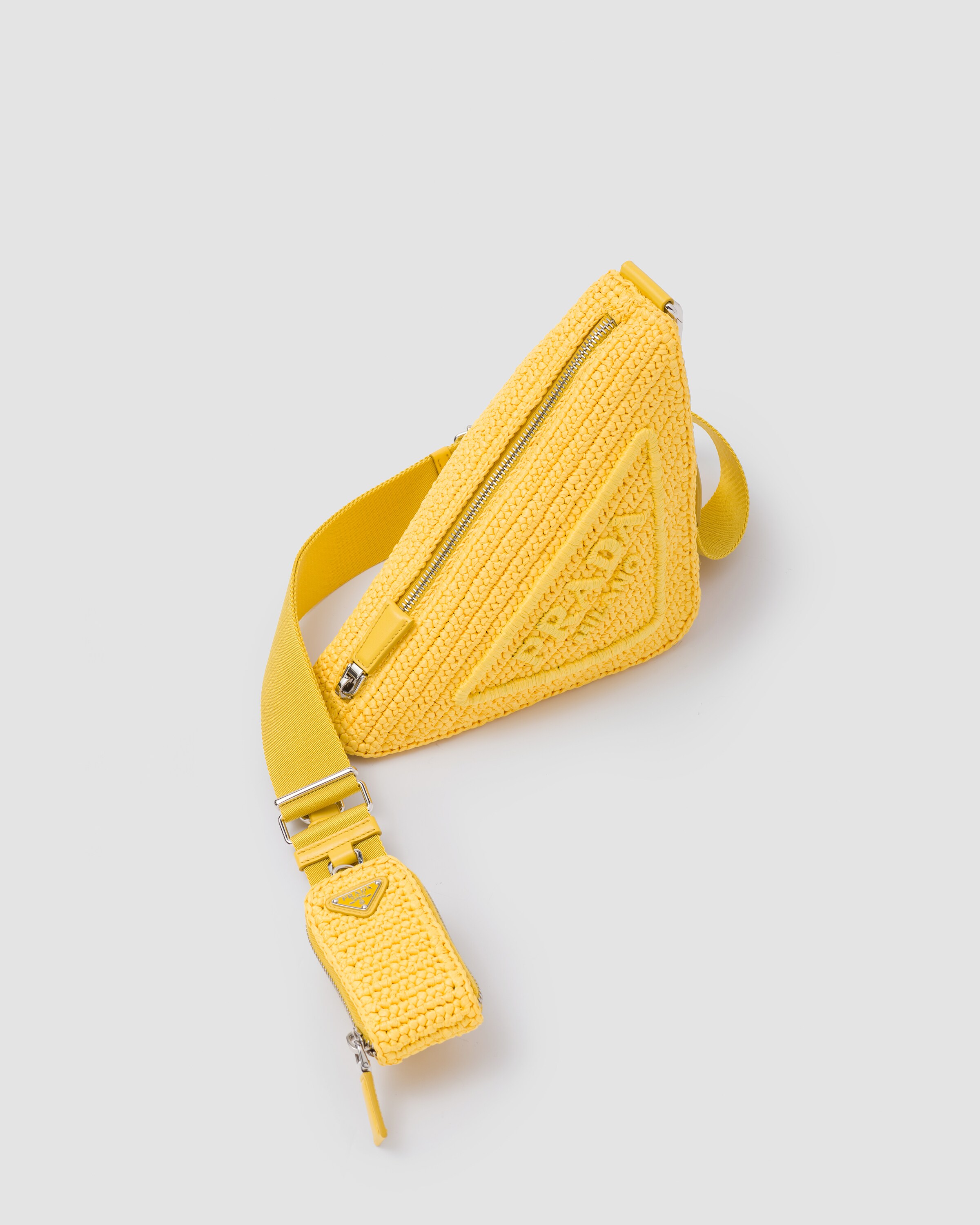 Yellow Prada Triangle crochet bag Prada