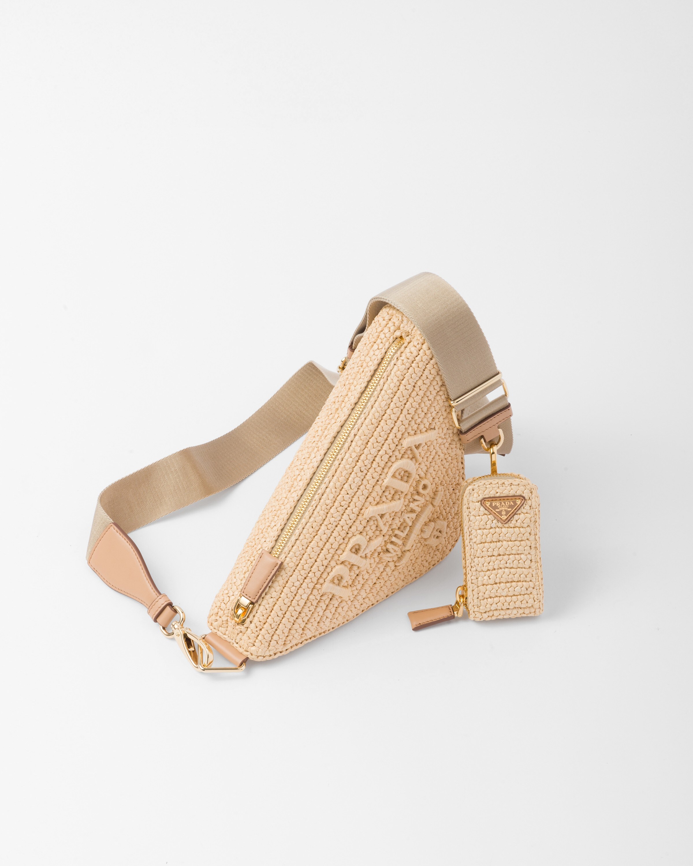 Natural Prada Triangle Crochet Shoulder Bag PRADA