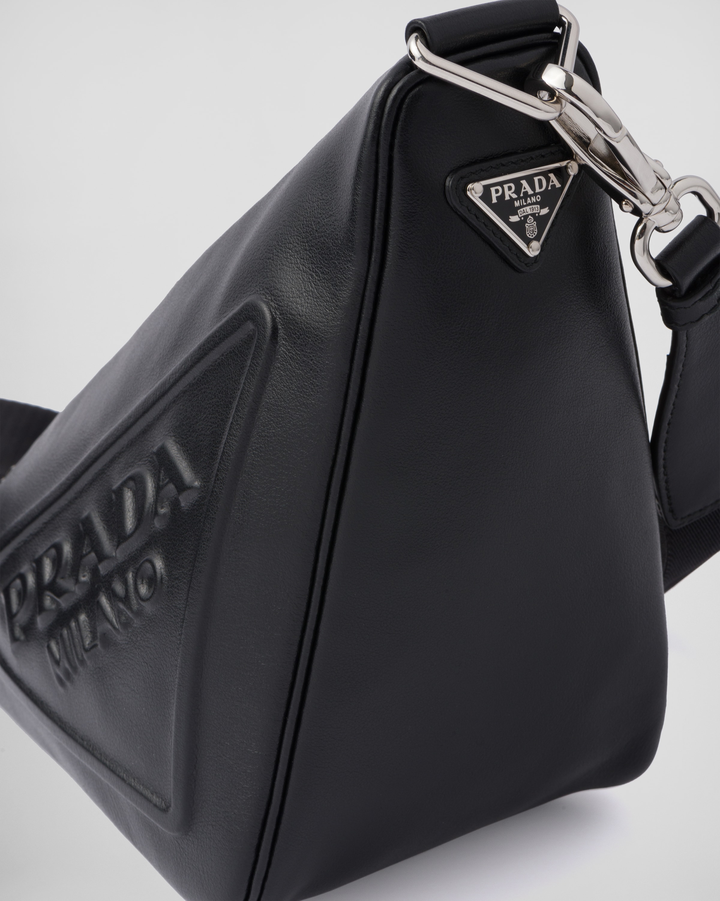 Prada triangle hotsell logo crossbody bag