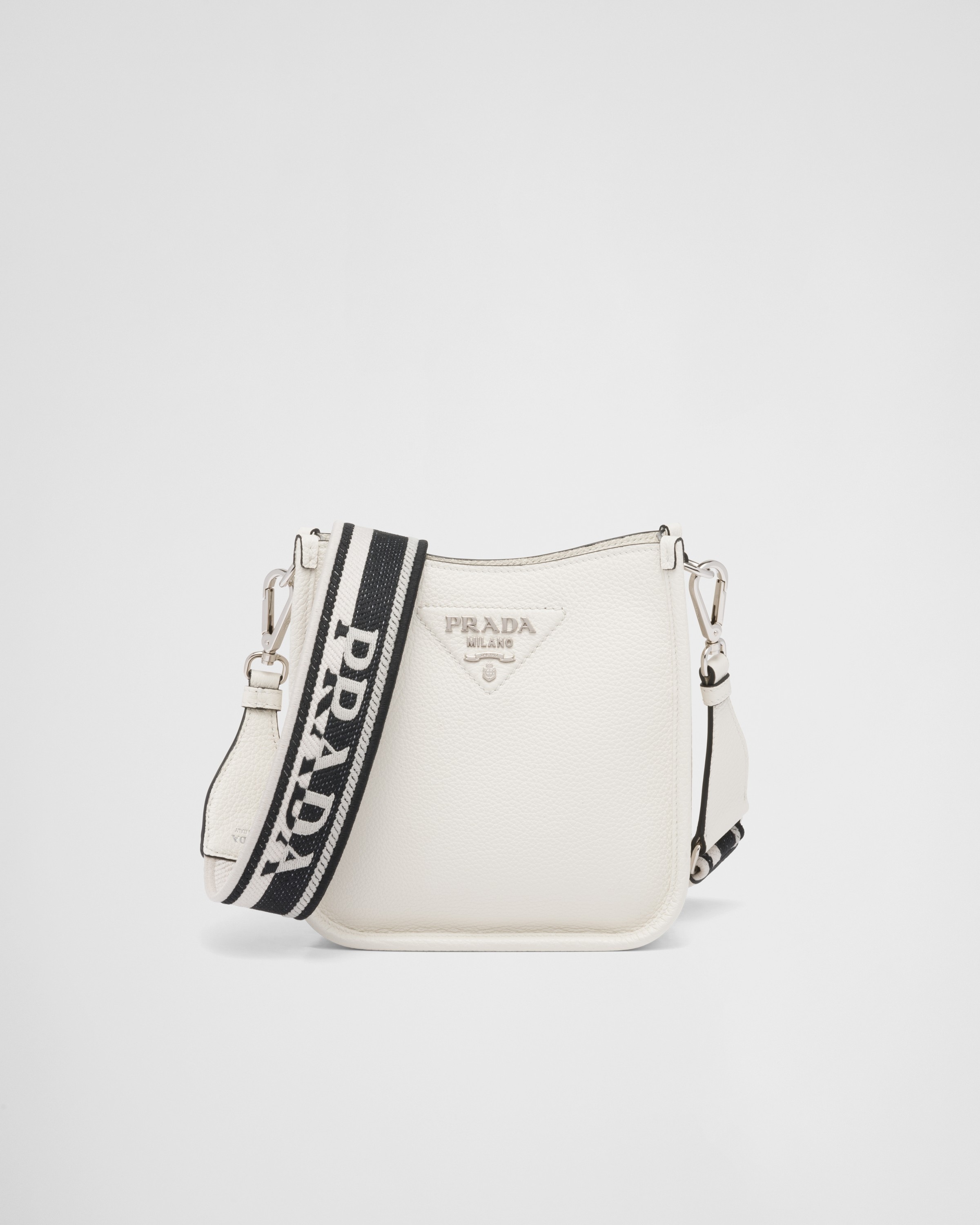 White Leather Mini Shoulder Bag PRADA