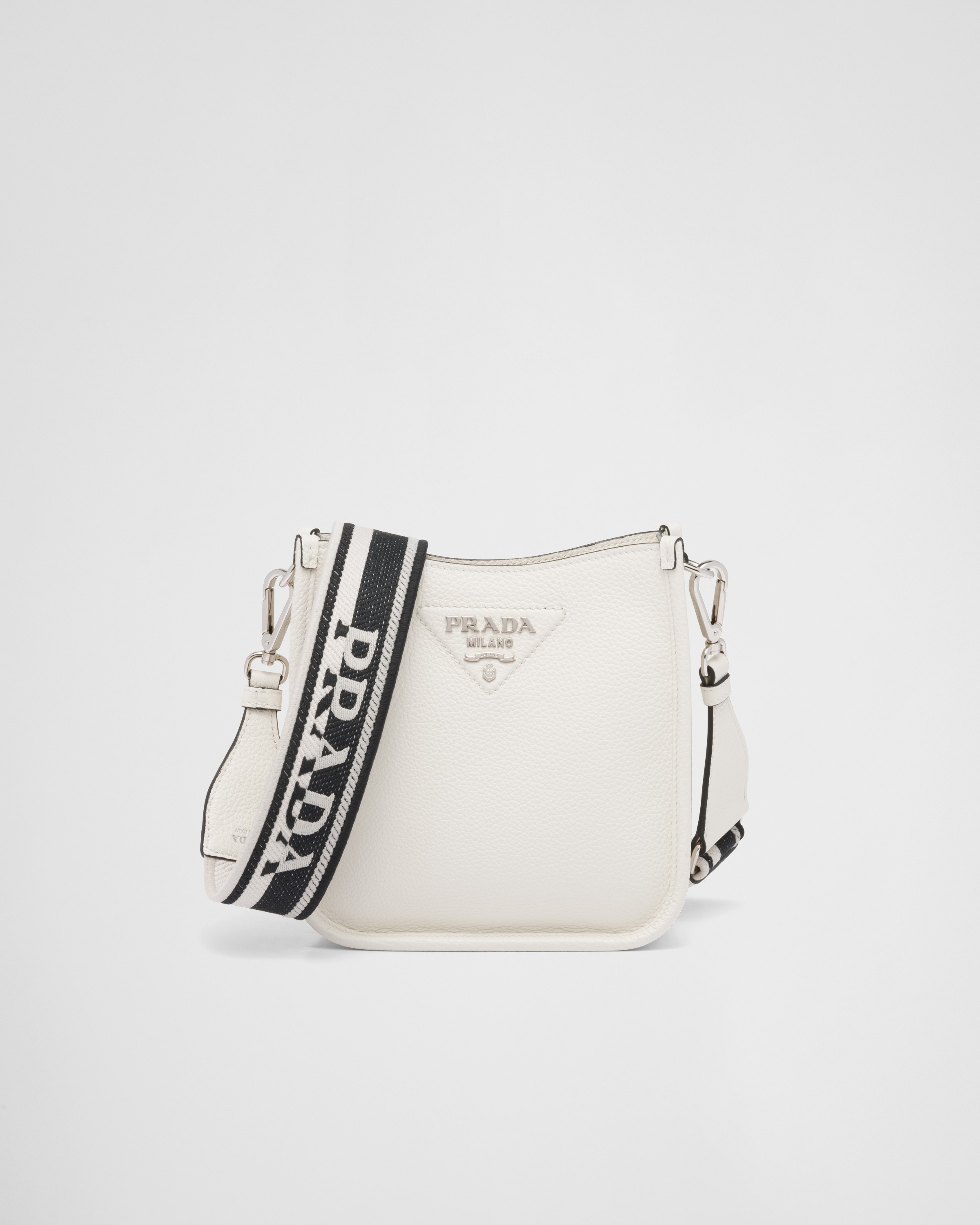 White Leather Mini Shoulder Bag | PRADA