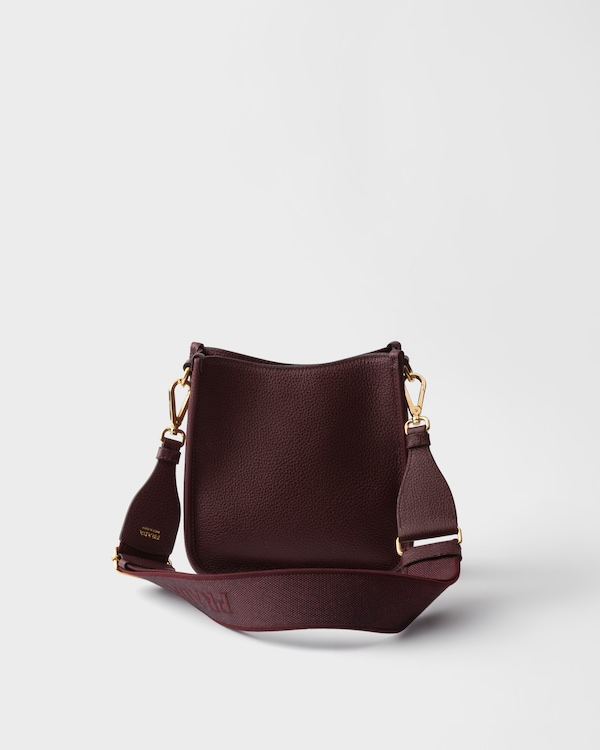 Mini sac porté épaule en cuir - Bordeaux Mini sac porté épaule en cuir - Bordeaux