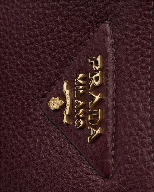 Mini sac porté épaule en cuir - Bordeaux Mini sac porté épaule en cuir - Bordeaux