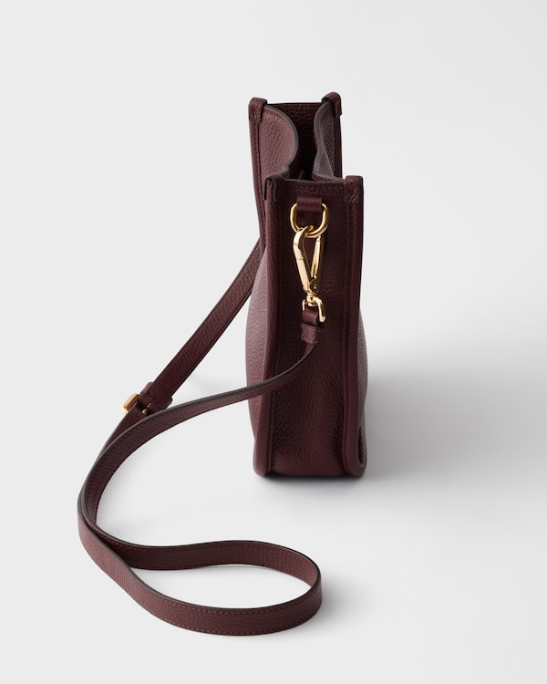 Mini sac porté épaule en cuir - Bordeaux Mini sac porté épaule en cuir - Bordeaux