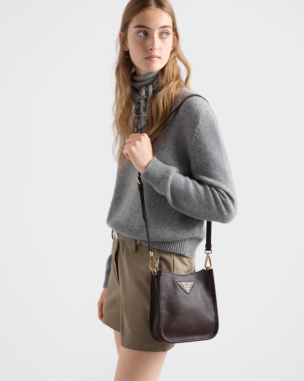 Mini leather shoulder bag - Dark Brown Mini leather shoulder bag - Dark Brown