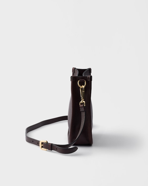 Mini leather shoulder bag - Dark Brown Mini leather shoulder bag - Dark Brown