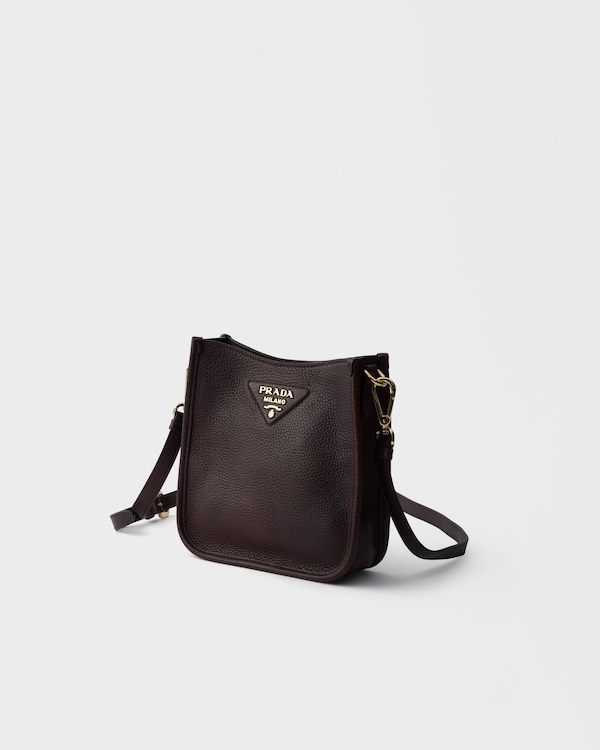 Mini leather shoulder bag - Dark Brown Mini leather shoulder bag - Dark Brown