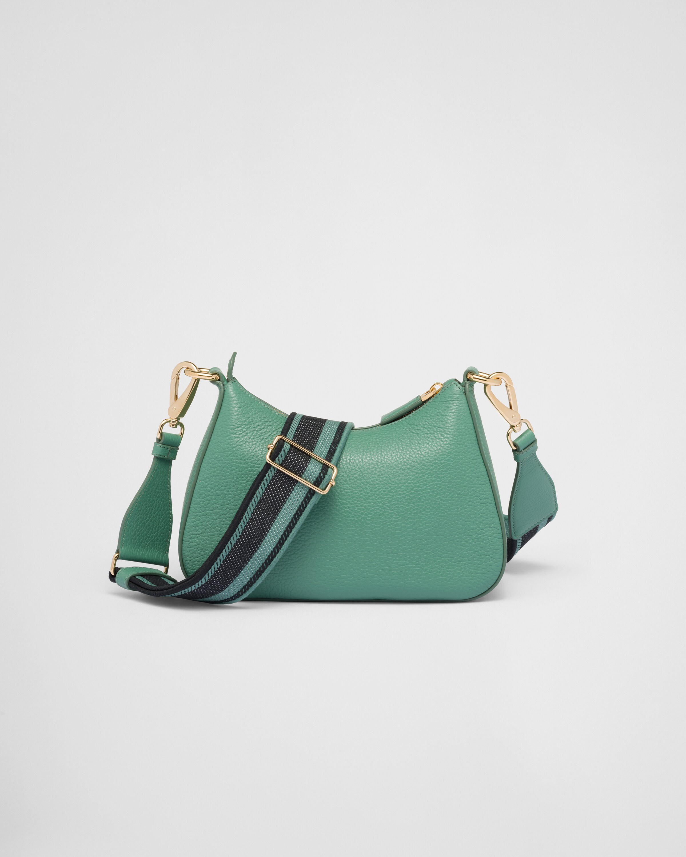 Sage Green Leather shoulder bag Prada