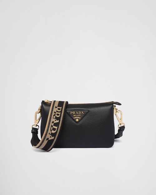 Black Leather shoulder bag Prada