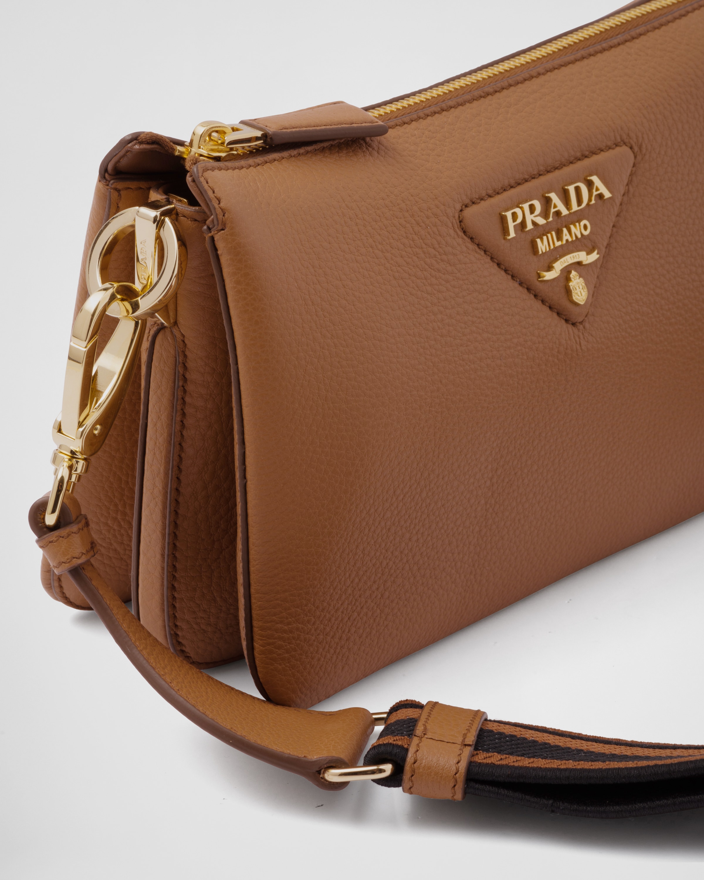 Prada saffiano caramel hot sale