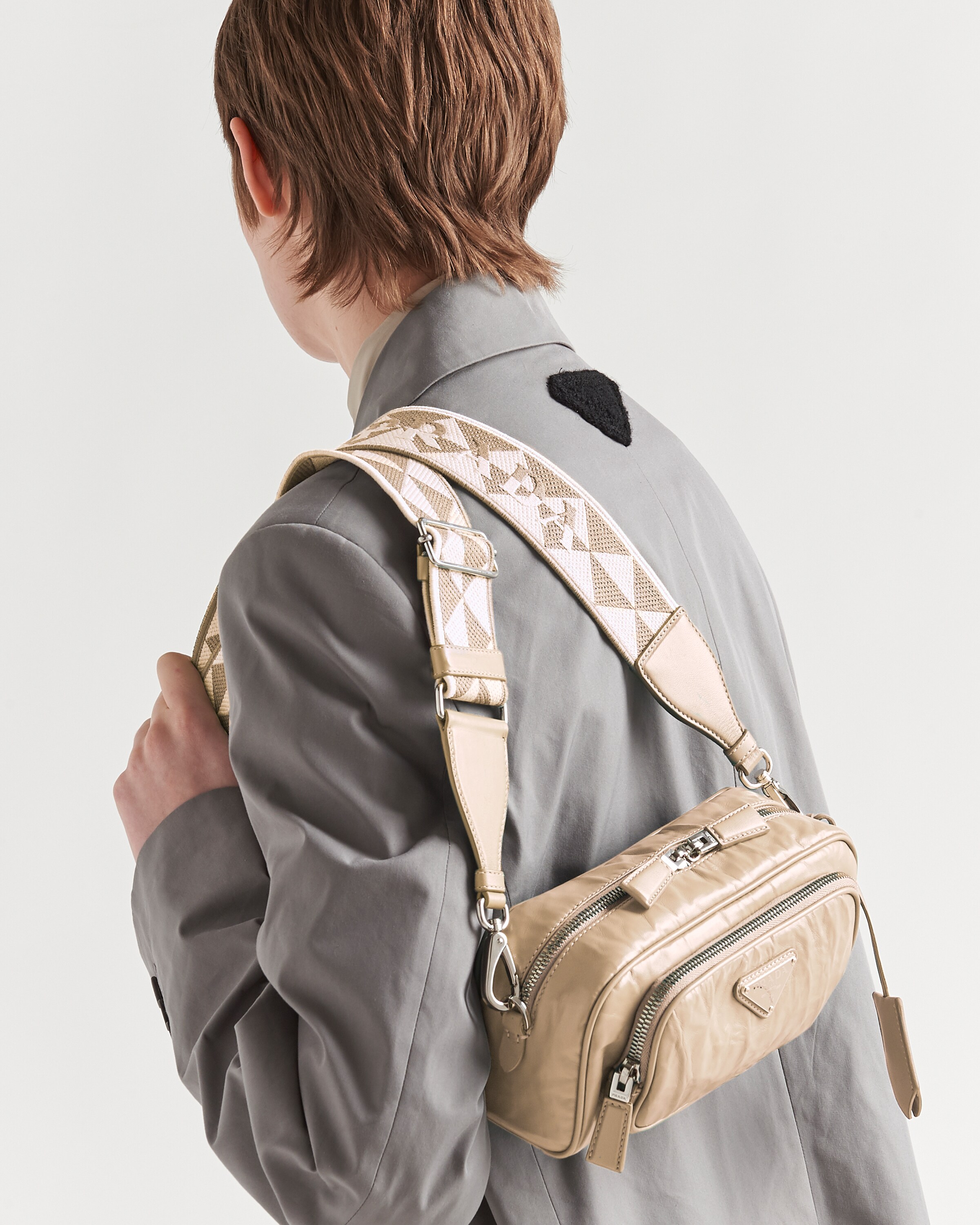 Prada Nappa antique leather multi\u002Dpocket shoulder bag 7