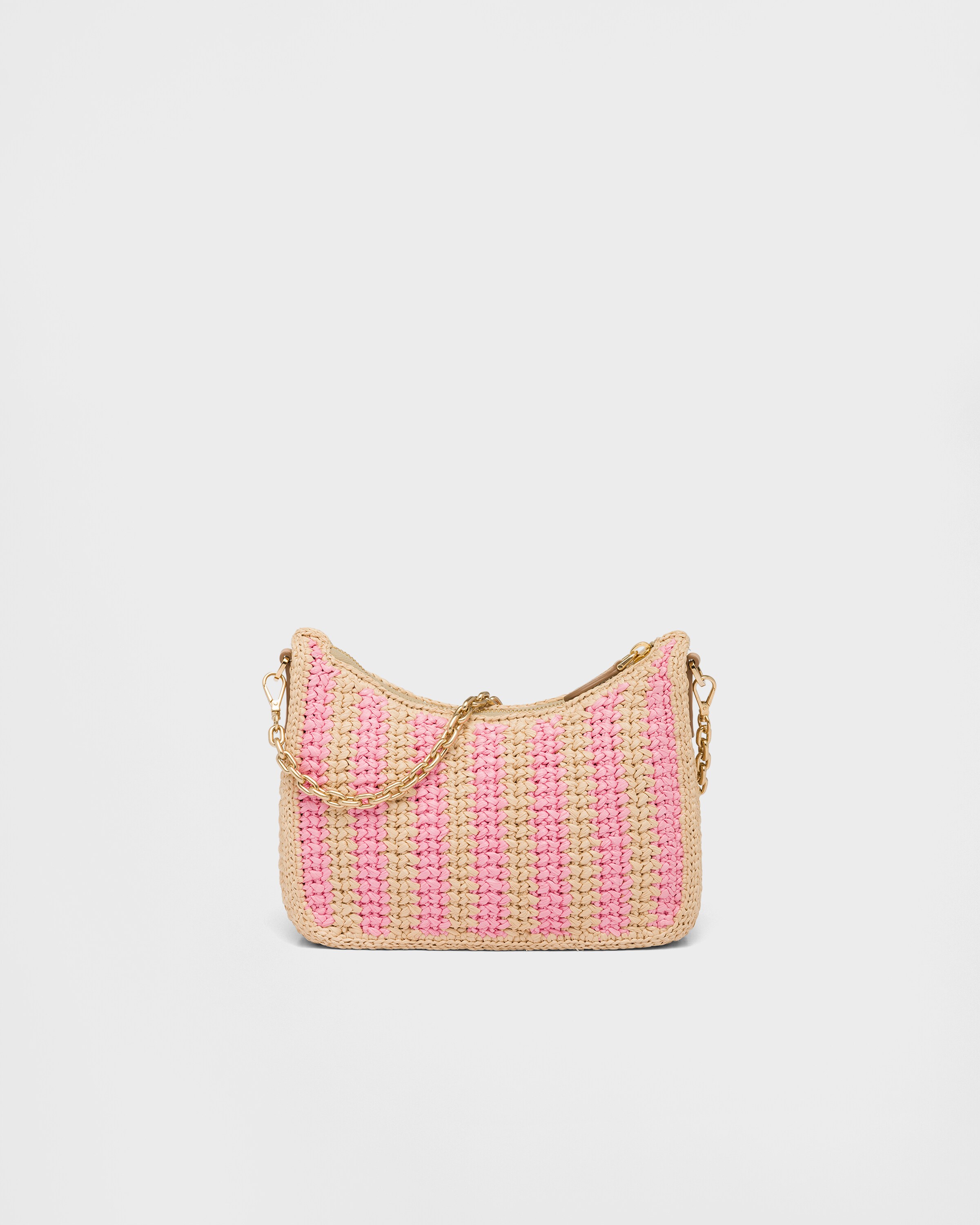 prada re edition 2005 raffia bag pink