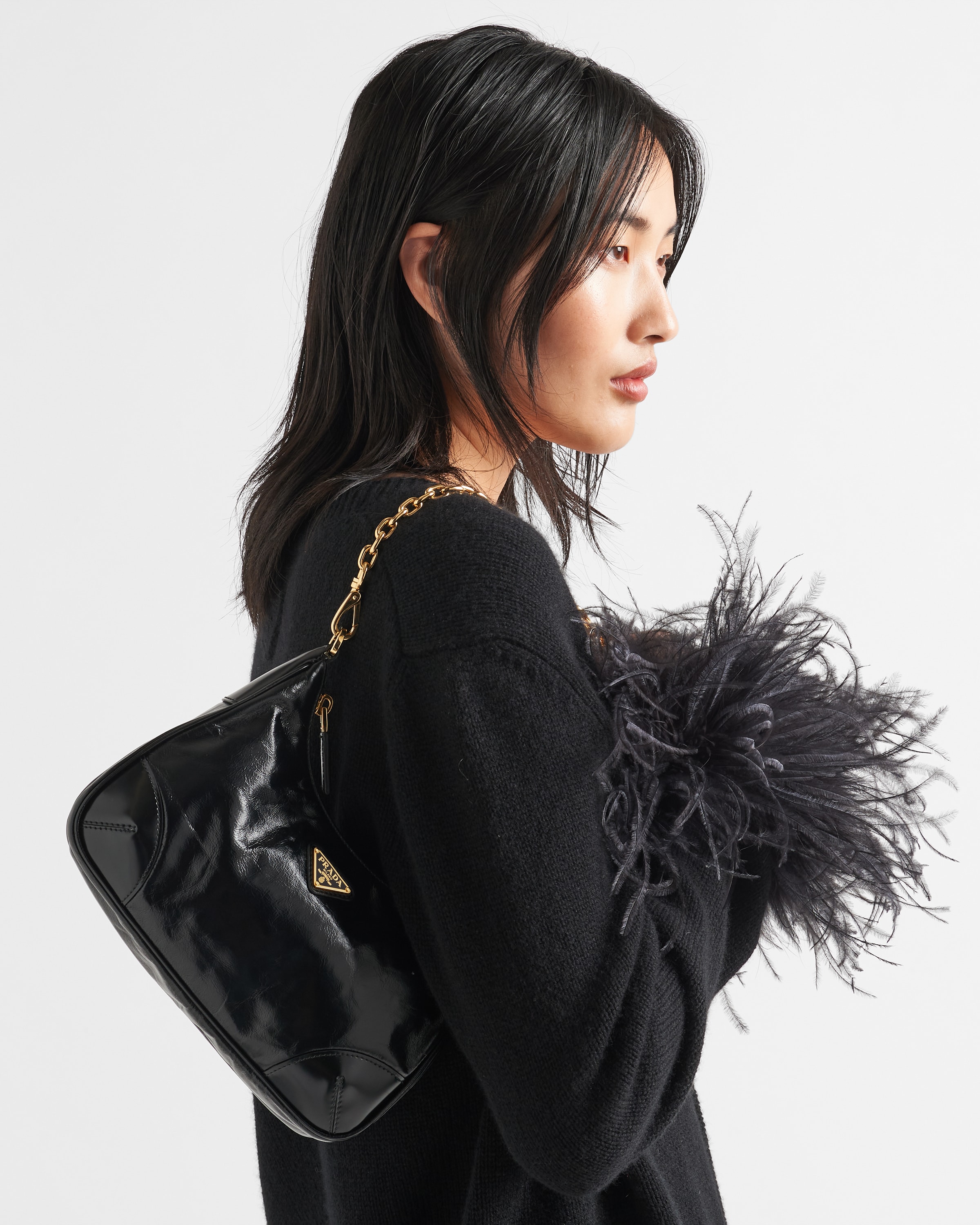 Black Prada Re-edition 2005 Leather Bag | PRADA