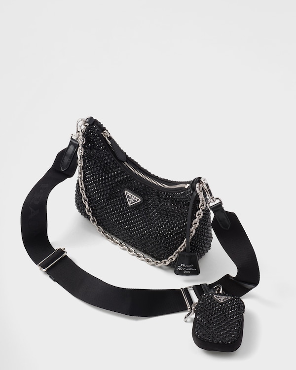 Prada Re-Edition 2005 Duchess 手袋 - 黑色 Prada Re-Edition 2005 Duchess 手袋 - 黑色