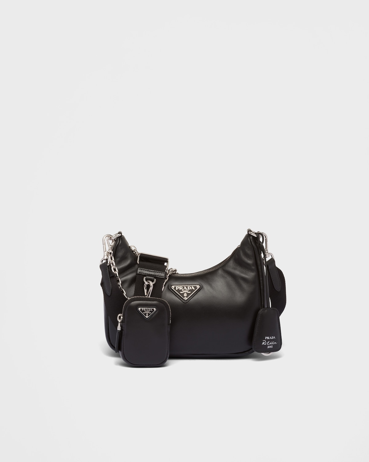Black Padded Nappa-leather Prada Re-edition 2005 Shoulder Bag | PRADA
