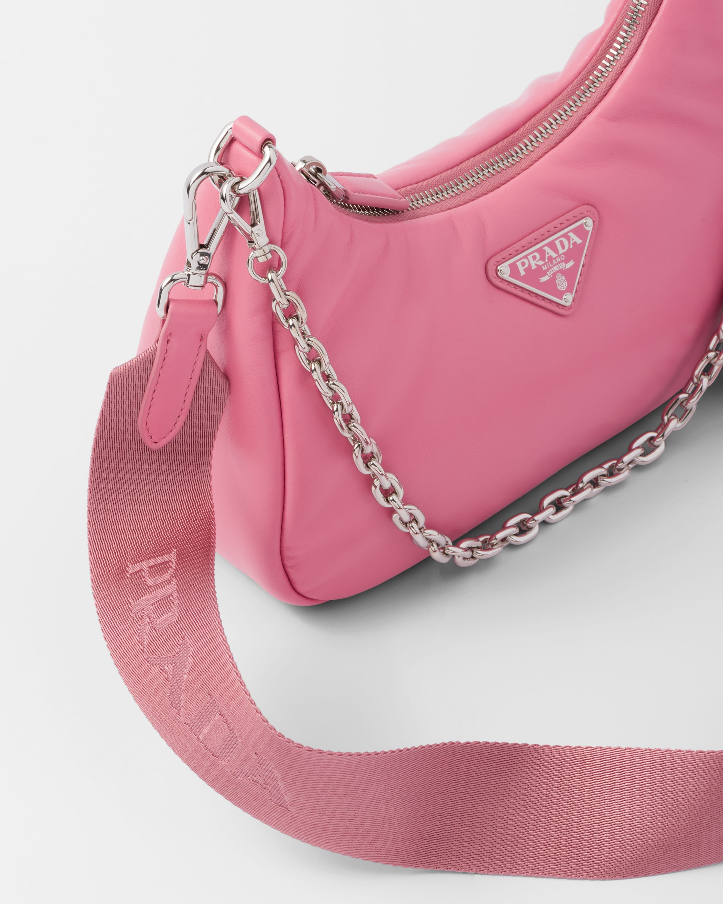 Re-edition leather handbag Prada Pink in Leather - 33069795