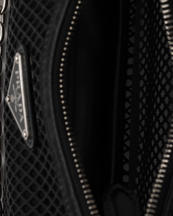 Prada Re-Edition 2005 mesh and brushed leather bag - Black Prada Re-Edition 2005 mesh and brushed leather bag - Black