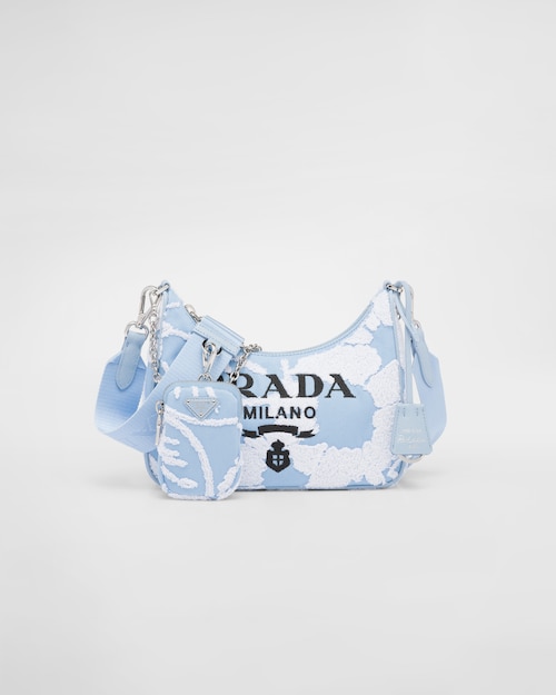 Prada blue and white bag clearance