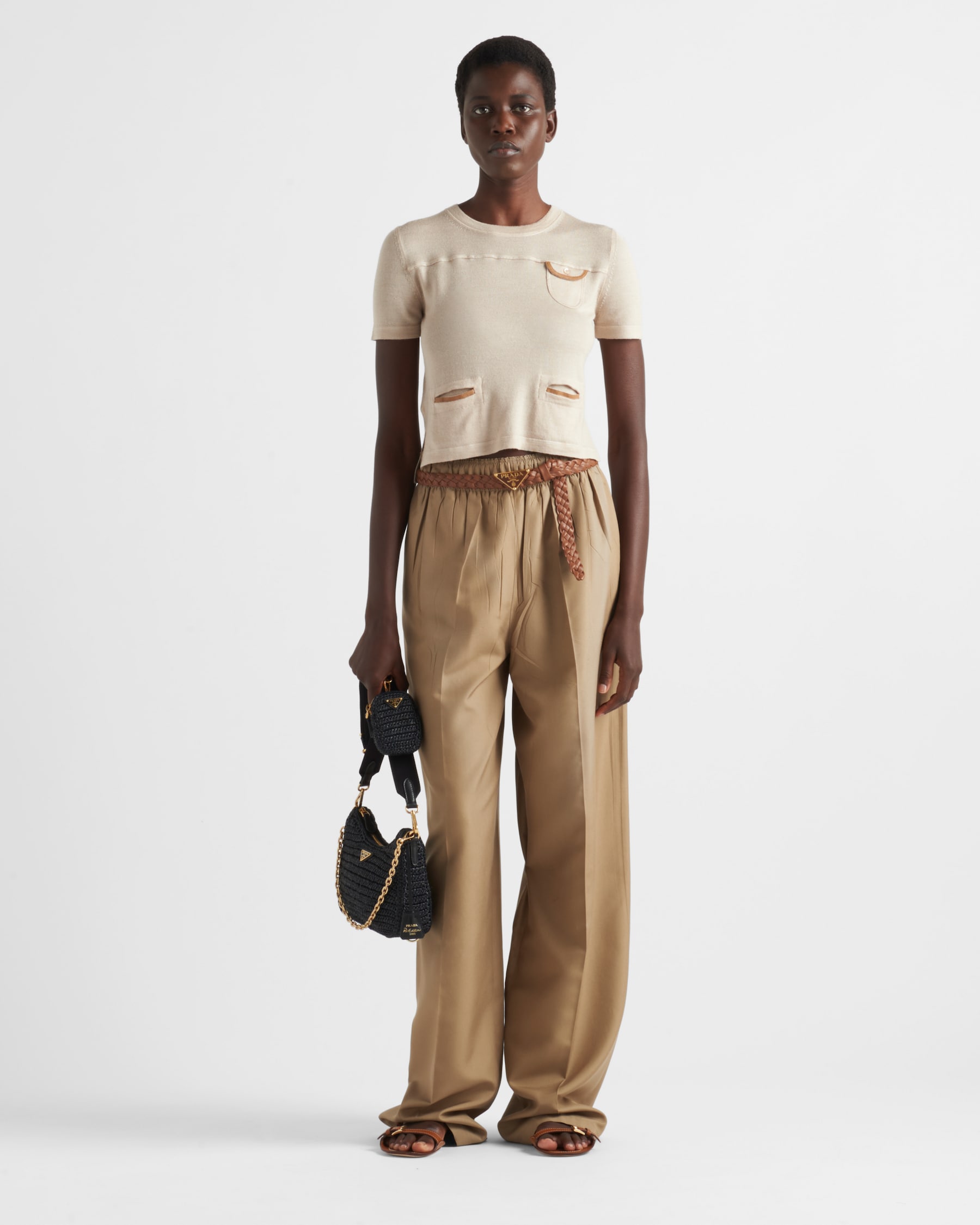 Black Prada Re edition 2005 Crochet Bag PRADA