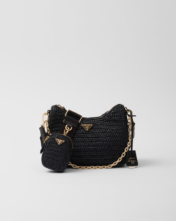 ショルダーバッグ・ポシェット PRADA BLACK CROCHET MINI BUCKET BAG Black Crochet mini bucket bag | PRADA