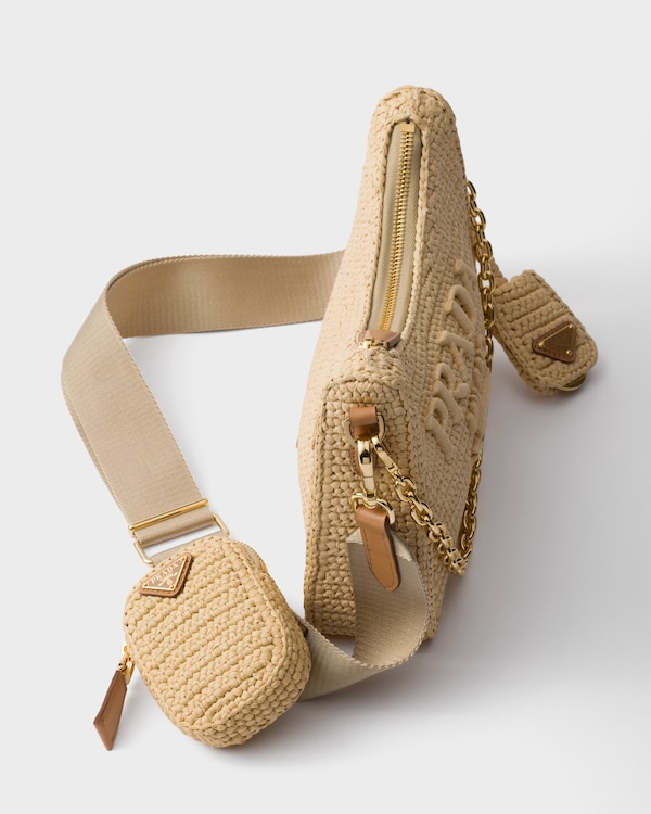 Borsa Prada Re-Edition 2005 in crochet - Naturale Borsa Prada Re-Edition 2005 in crochet - Naturale