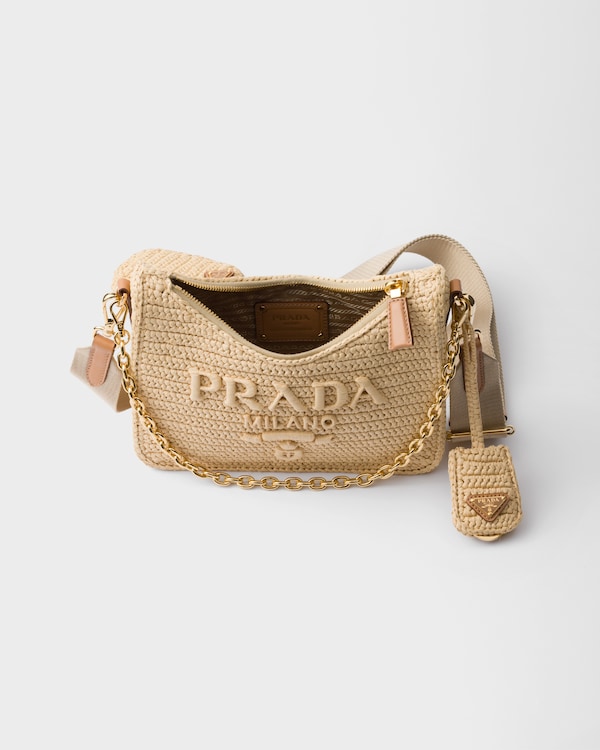 Borsa Prada Re-Edition 2005 in crochet - Naturale Borsa Prada Re-Edition 2005 in crochet - Naturale