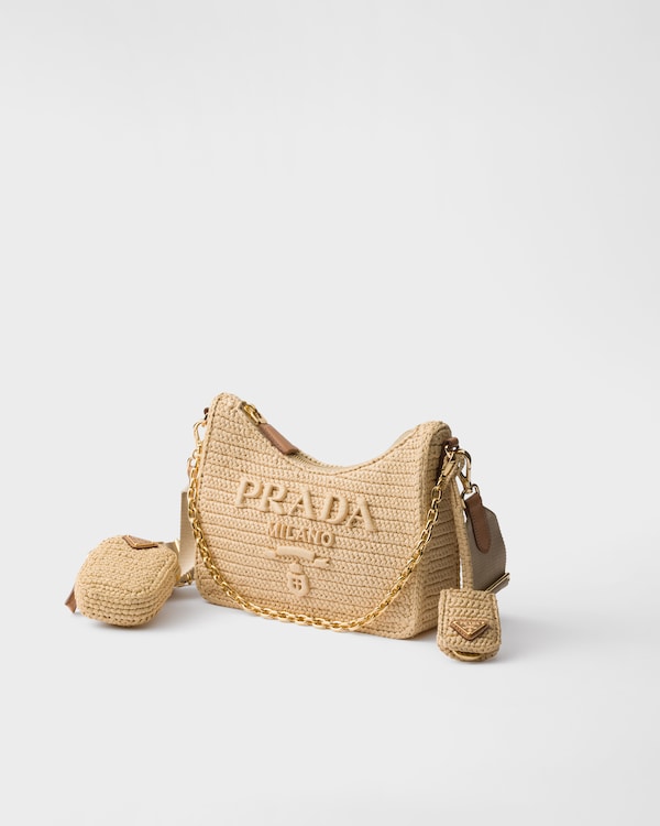 Borsa Prada Re-Edition 2005 in crochet - Naturale Borsa Prada Re-Edition 2005 in crochet - Naturale