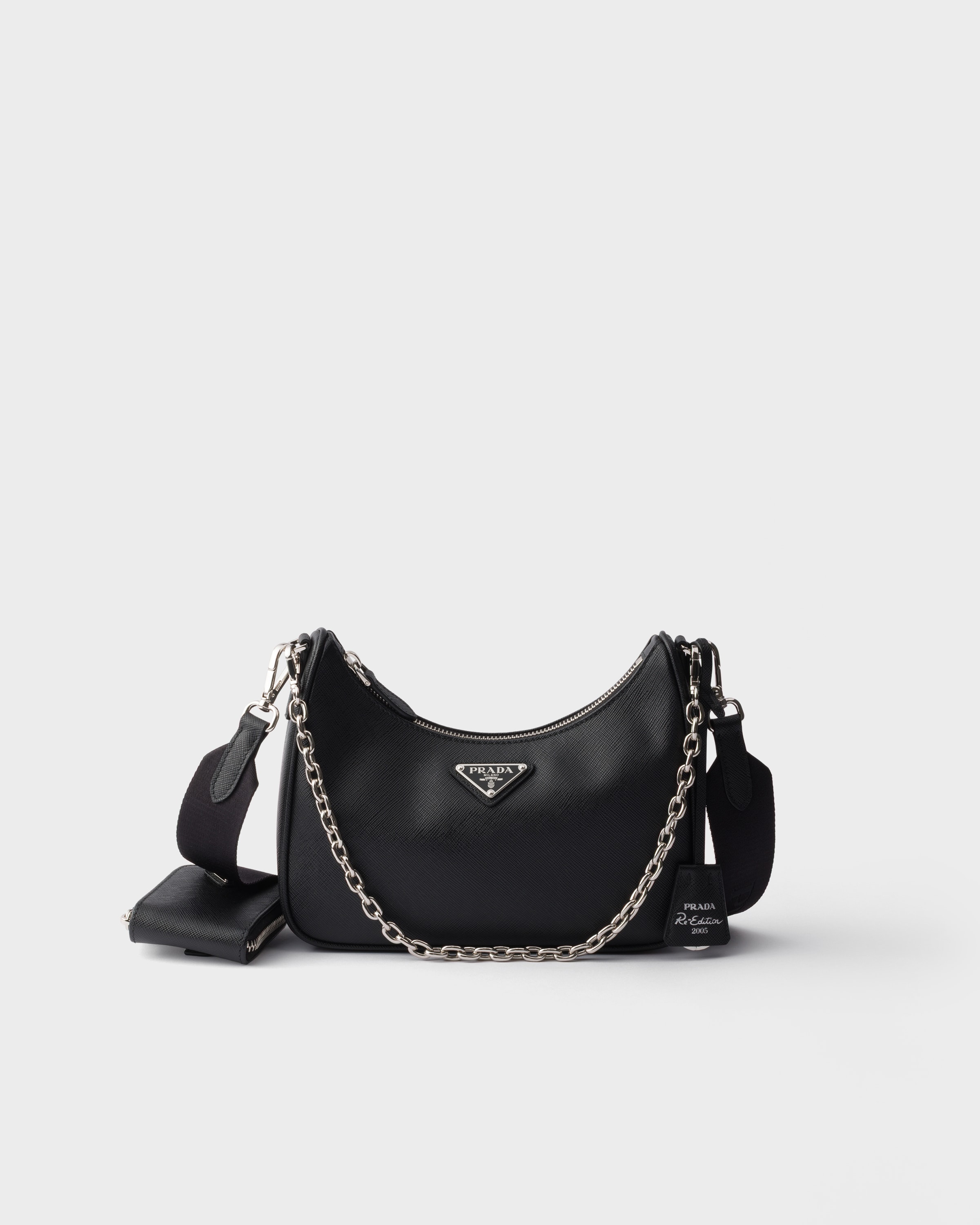 Black Prada Re-edition 2005 Saffiano Leather Bag | PRADA - United