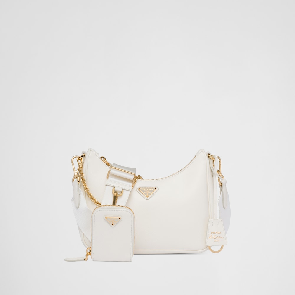 White Prada Re-Edition 2005 Saffiano leather bag | Prada