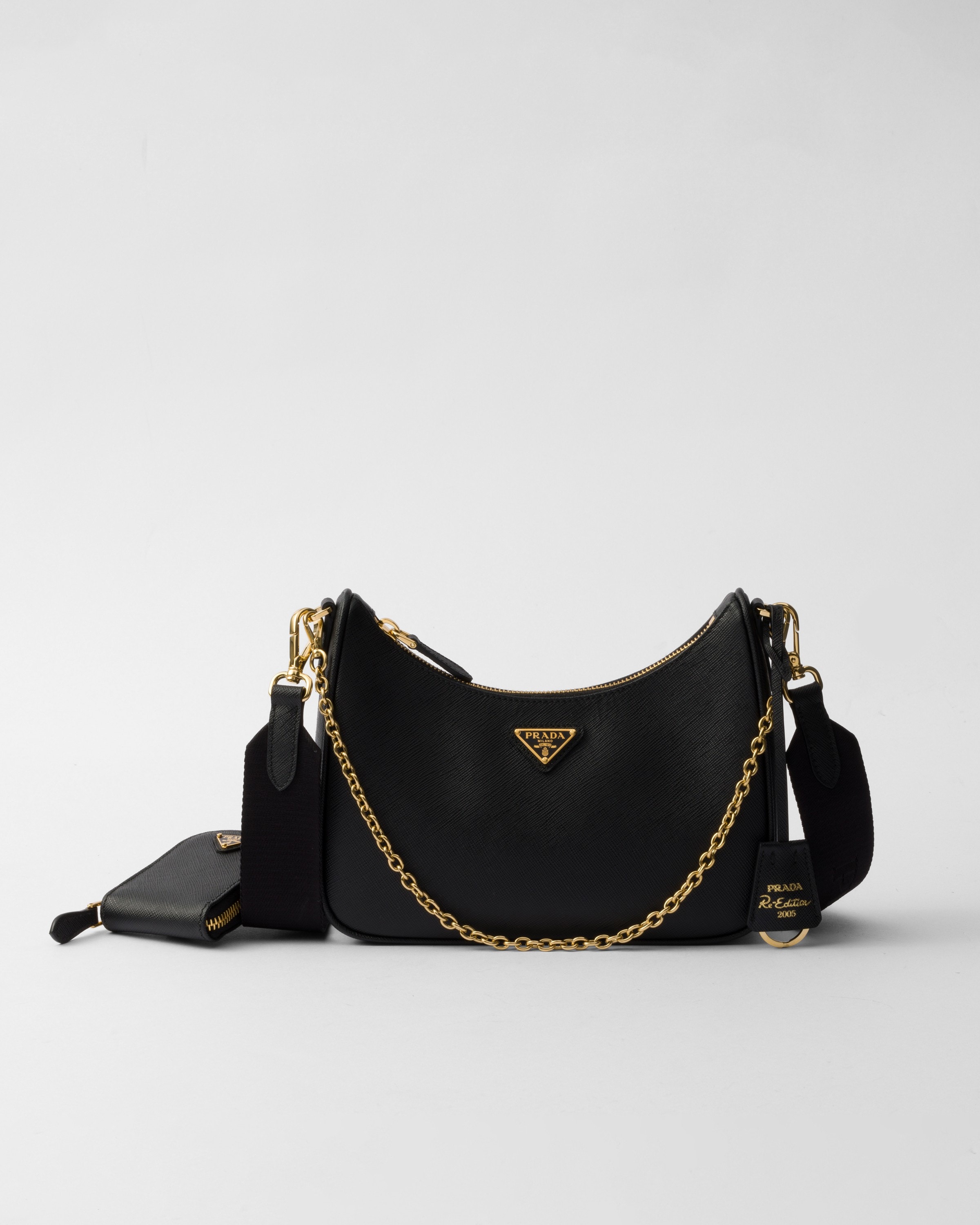 leather prada top handle bag