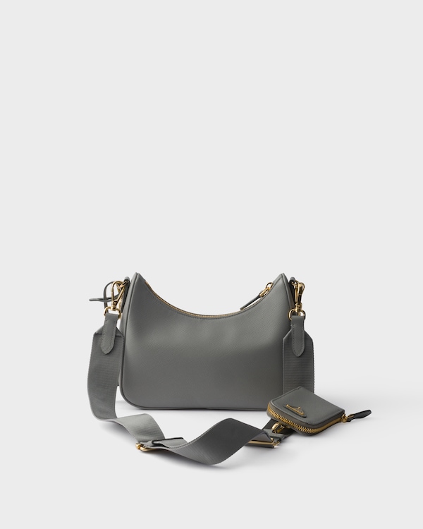 プラダ Re-Edition 2005 サフィアーノレザー バッグ - ライトグレー プラダ Re-Edition 2005 サフィアーノレザー バッグ - ライトグレー