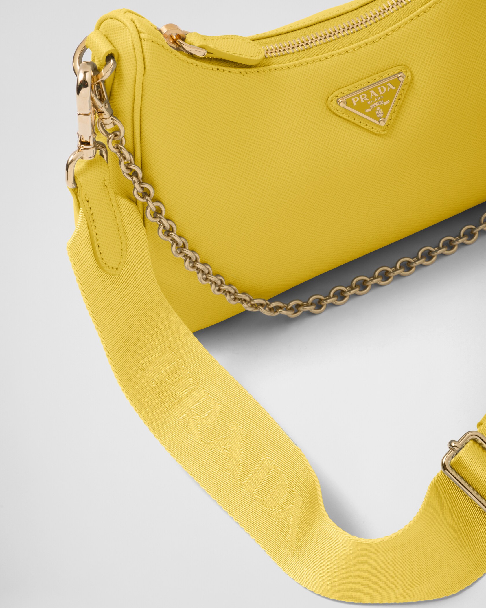 Sunny Yellow Prada Reedition 2005 Saffiano Leather Bag PRADA