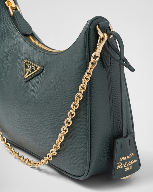 Emerald Green Prada ReEdition 2005 Saffiano leather bag Prada