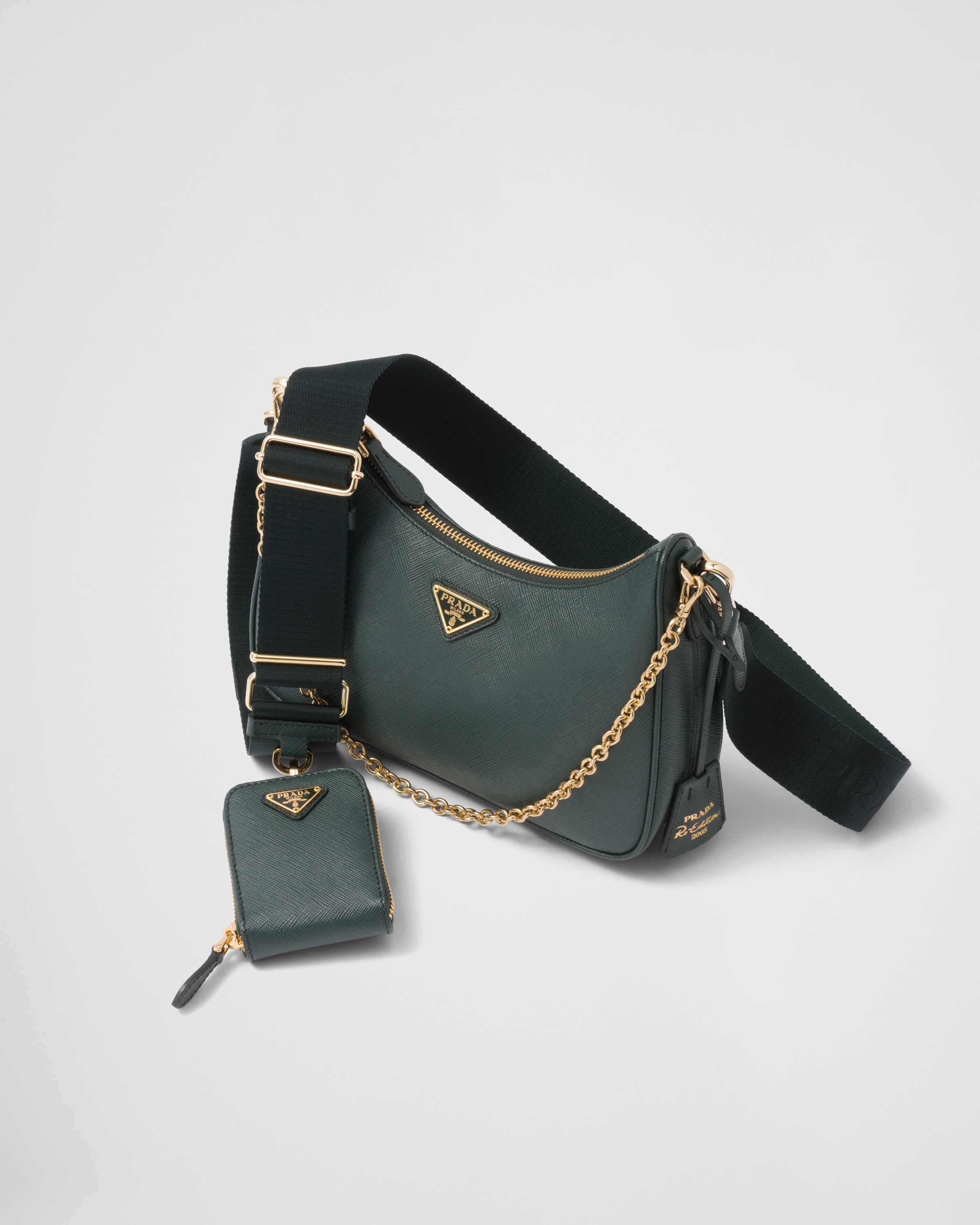 Green store prada purse