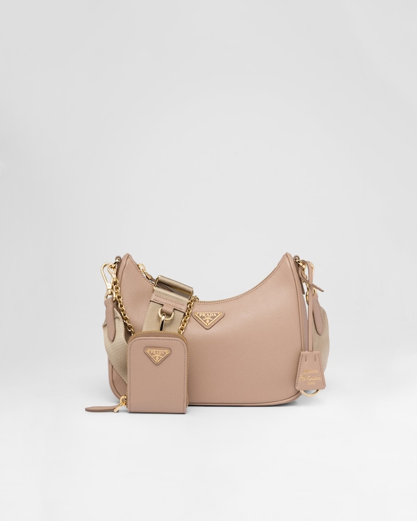 キャメル プラダ エメ ミディアム レザー ショルダーバッグ | PRADA