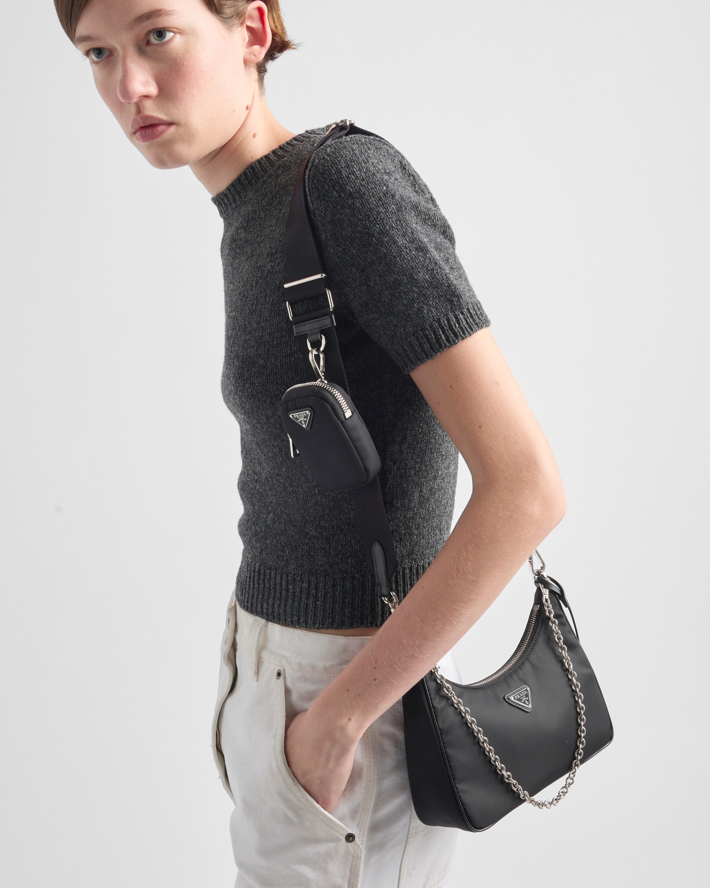 Black Prada Re-Edition 2005 Re-Nylon bag | PRADA - Turkey